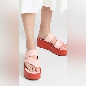 Staud Fly Flatform Leather Sandals